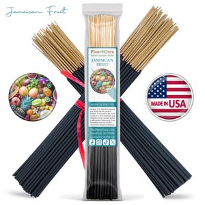 JAMAICAN FRUIT Incense Sticks 11&quot; Handmade Hand Dipped Bulk Wholesale