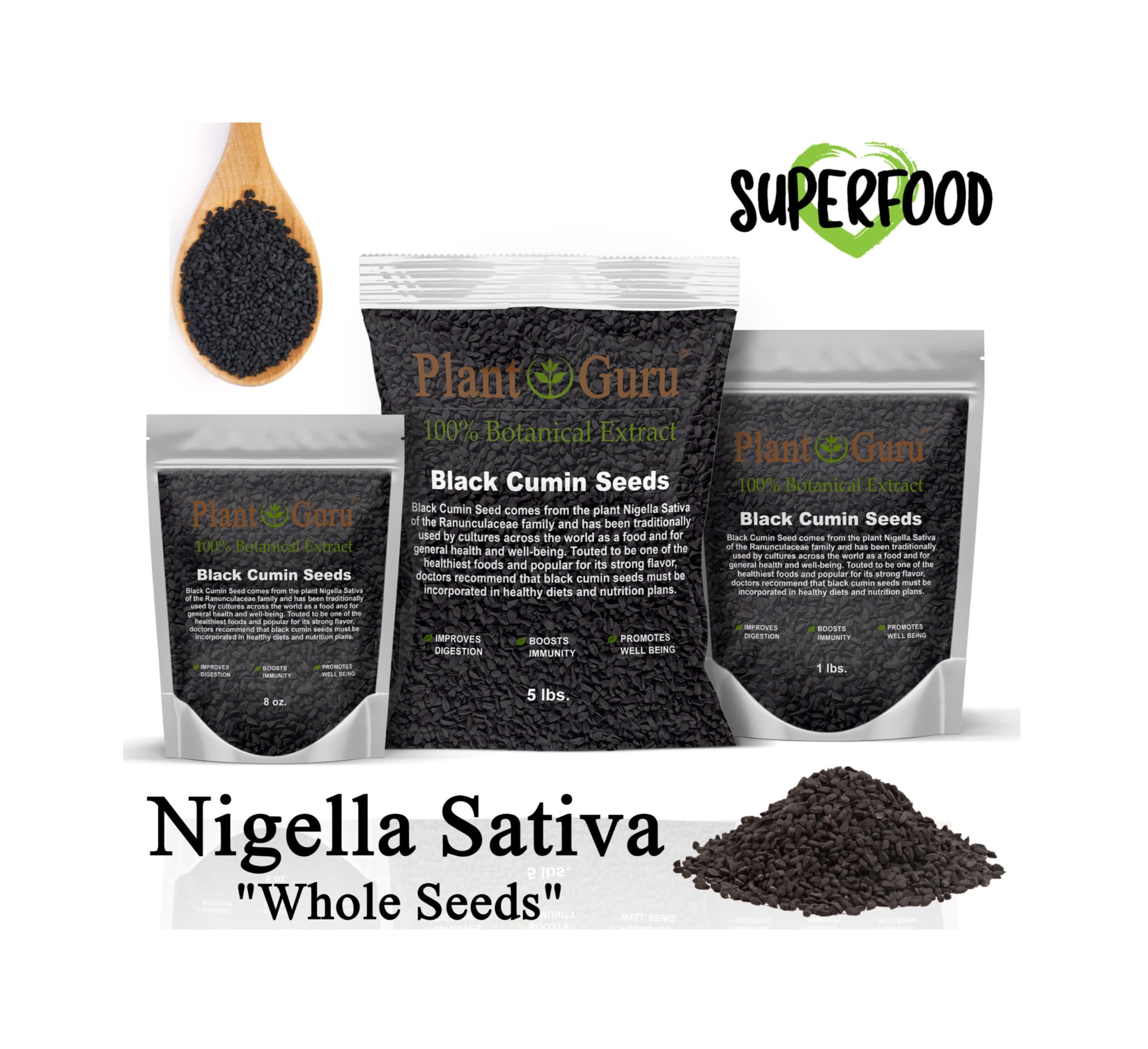 Black Cumin Seeds NIGELLA SATIVA Whole Herb 100% Pure Organic Bulk Wholesale
