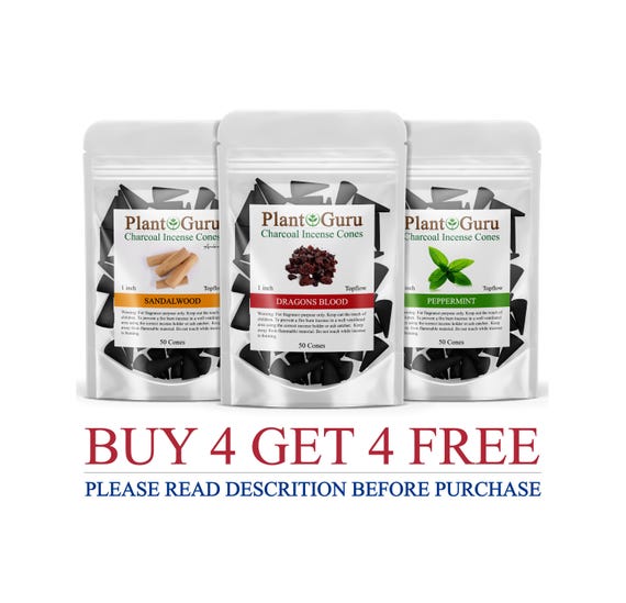 50 Charcoal Incense Cones 1" TOPFLOW Bulk Pack - Huge Variety - Handmade With Premium Fragrance Oils - Wholesale Lot Buy 4 Get 4 Free