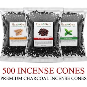 500 Charcoal Incense Cones 1&quot; TOPFLOW Bulk Wholesale - Huge Variety - Handmade With Premium Fragrance Oils