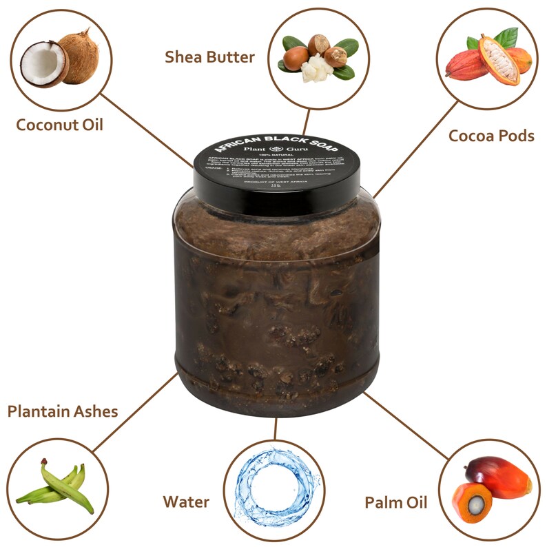 Raw African Black Soap Paste 100 Pure Organic Unrefined Etsy