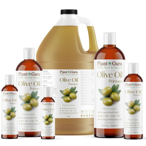 Olive Oil Pomace 100% Pure Natural Carrier For Skin, Hair, Face, Massage