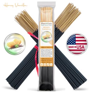HONEY VANILLA Incense Sticks 11&quot; Handmade Hand Dipped Bulk Wholesale