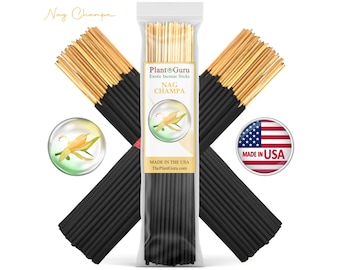 NAG CHAMPA Incense Sticks 7" Handmade Hand Dipped Bulk Wholesale