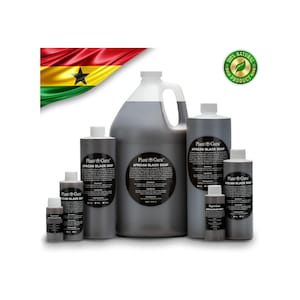 Raw African Black Soap Liquid 100% Pure Natural Organic Unrefined From Ghana - 1 oz. to Gallon Bulk