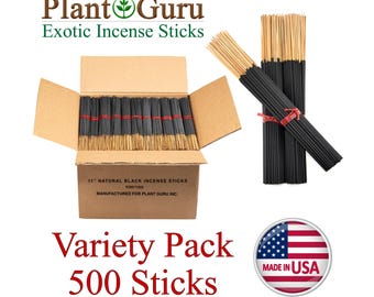 500 Incense Sticks 7 " & 11" Bulk Variety Pack Wholesale Lot Hand Dipped Mix