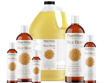 Rice Bran Oil 100% Pure Natural Refined 2 oz. to Gallon