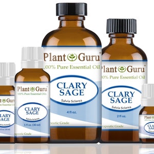 Clary Sage Essential Oil 100% Pure Natural Therapeutic Grade, Salvia Sclarea, Bulk Wholesale For Skin, Soap, Candle and Diffuser image 1