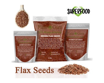 Flax Seeds Whole Brown Grain Flaxseed NON GMO Linseed 1 oz to 10 lbs. Bulk