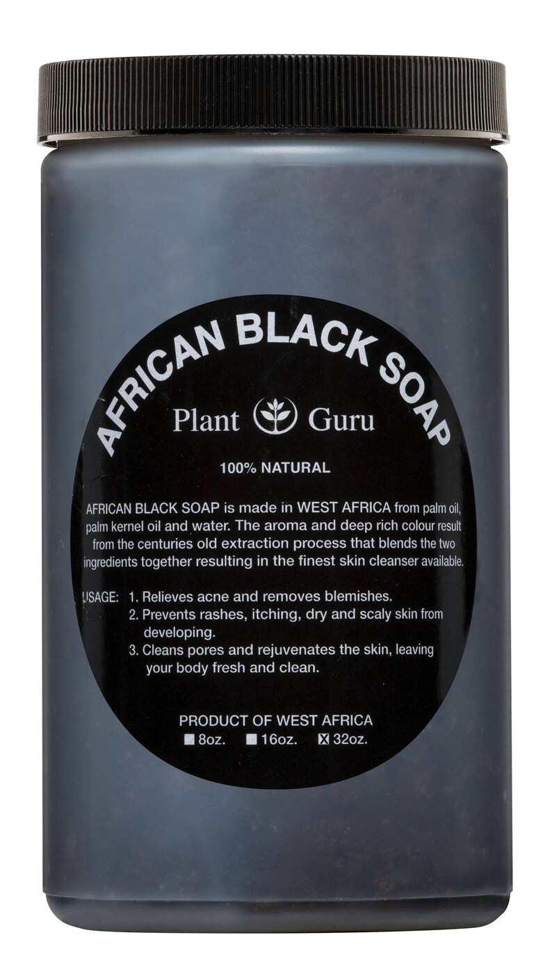Raw African Black Soap Paste 100 Pure Organic Unrefined Etsy