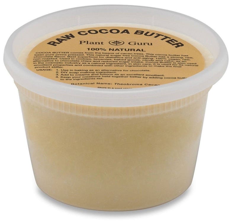 Raw Cocoa Butter 100 Pure Natural Unrefined Cold Pressed Etsy