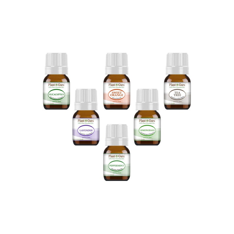 Essential Oil Set 6 5 ml. 100% Pure Therapeutic Grade Oils For Skin, Hair, Aromatherapy Diffuser and Soap Making. image 1