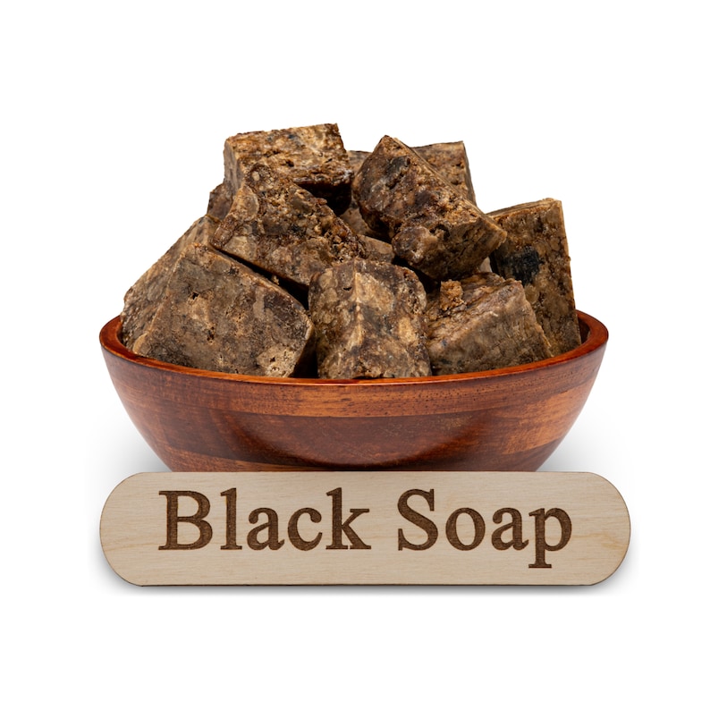 Raw African Black Soap Bar 100% Pure Natural Organic Unrefined From Ghana. For Skin and Face. Bulk Wholesale ALL SIZES Bild 3