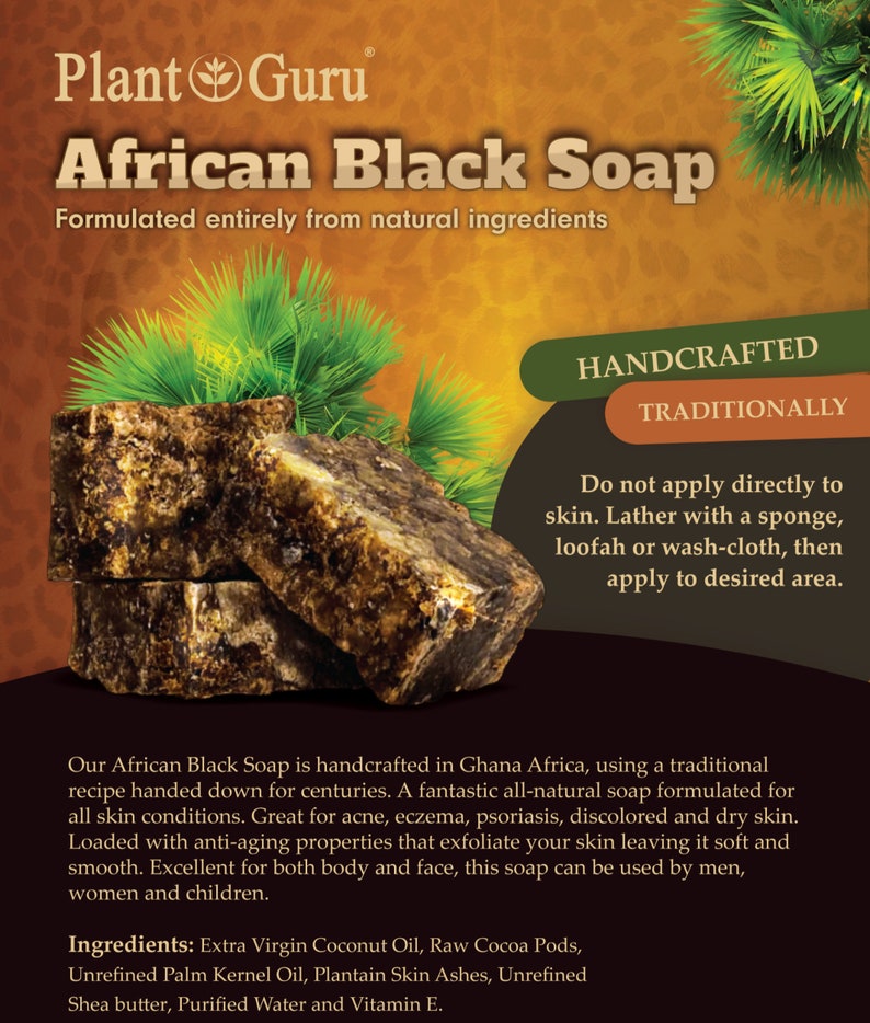 Raw African Black Soap Paste 100 Pure Organic Unrefined Etsy