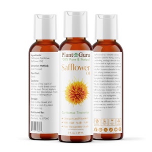 Safflower Oil Cold Pressed HIGH OLEIC 100% Pure Natural Carrier image 3