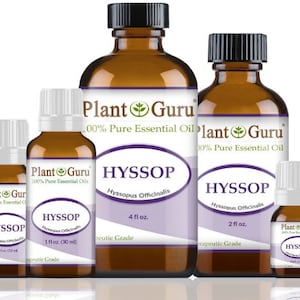 Hyssop Essential Oil 100% Pure Natural Therapeutic Grade, Hyssop Officinalis, Bulk Wholesale For Skin, Soap, Candle and Diffuser