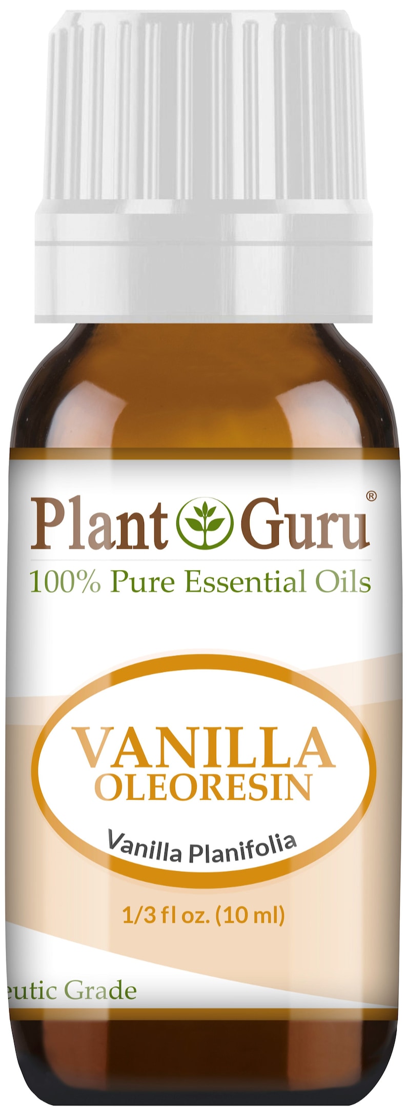 Vanilla Essential Oil 10 Fold Oleoresin 100% Pure Natural Therapeutic Grade, Vanilla Planifolia, Bulk For Skin, Soap, Candle and Diffuser 10 ml. / .33 fl oz.