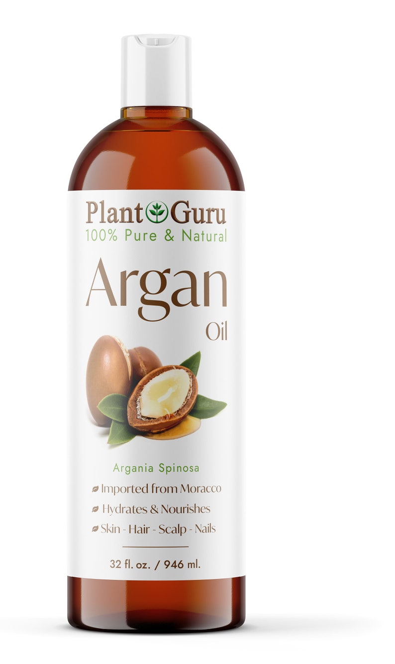 Argan Oil Morocco 100% Pure Natural Cold Pressed Unrefined Virgin For Hair, Skin 32 oz.