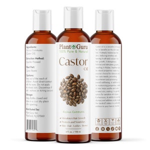 Castor Oil Expeller Pressed 100% Pure For Eyelashes, Eyebrows, Hair Growth, Bulk image 5