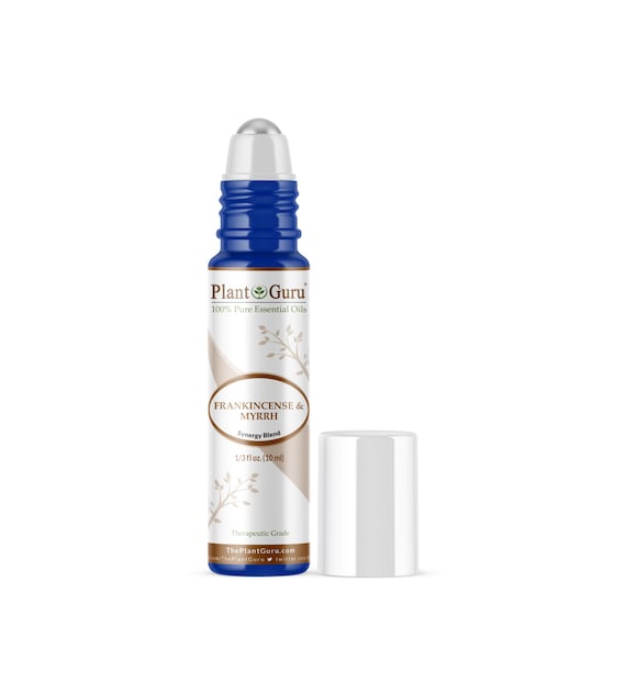 Frankincense And Myrrh Essential Oil Blend Roll On 10 ml. Pure Therapeutic Grade Aromatherapy Boswellia Carterii, Commiphora Myrrha