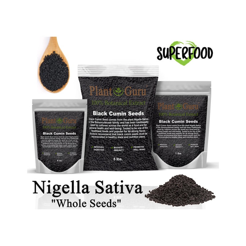 Black Cumin Seeds NIGELLA SATIVA Whole Herb 100% Pure Organic Bulk Wholesale image 1