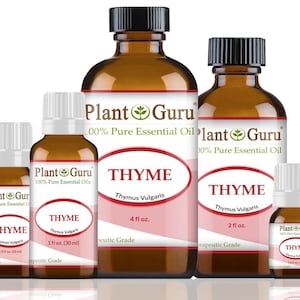 Thyme Essential Oil 100% Pure Natural Therapeutic Grade, Thymus Vulgaris, Bulk Wholesale Available For Skin, Soap, Candle and Diffuser