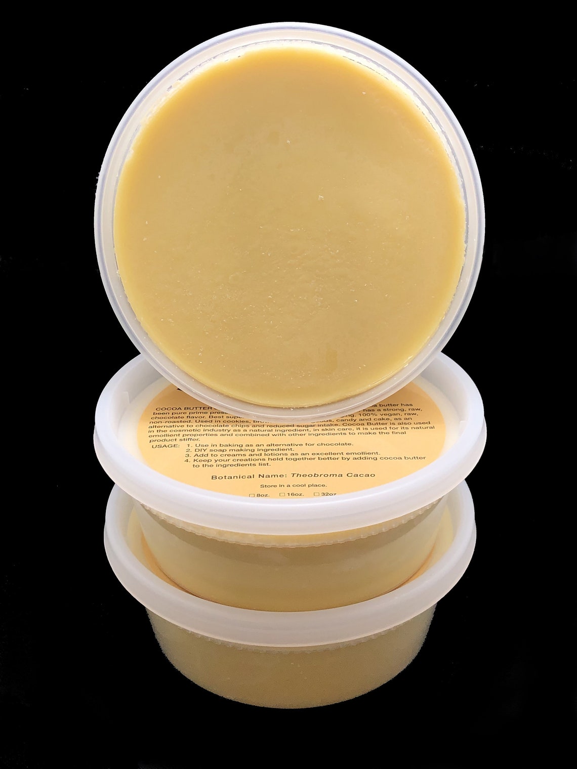 Raw Cocoa Butter 8 oz. 100 Pure Natural Unrefined Cold Etsy