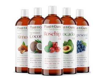 32 oz. Carrier Oils Bulk 100% Pure Natural Cold Pressed Plant Oil For Skin, Hair Growth, Massage and Soap Making