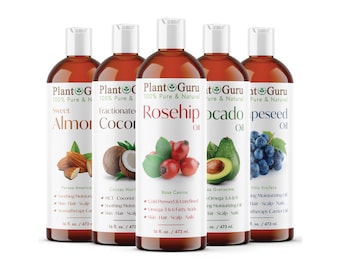 16 onces Huile végétale 100 % pure et naturelle pressée à froid en vrac pour la peau, la pousse des cheveux, le massage et la fabrication de savon