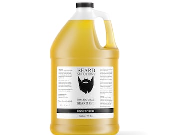 Unscented Beard Oil Base Gallon 7.5 lbs. Bulk Wholesale 100% Natural Men's Hair Growth Serum.