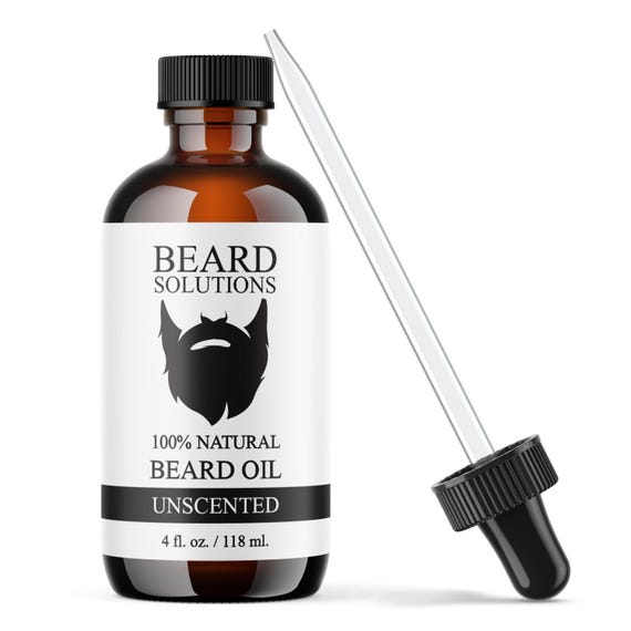 Unscented Beard Oil 4 oz. Hair Growth Serum for Men Beard, Mustache And Facial Grooming.