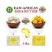 Raw African Shea Butter 5 lbs. Bulk 100% Pure Natural Organic Unrefined Imported From Ghana Skin, Body, Hair Growth Moisturizer 
