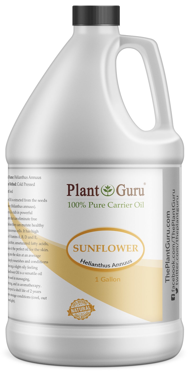 Sunflower Seed Oil Cold Pressed 100 Pure Natural Carrier Etsy