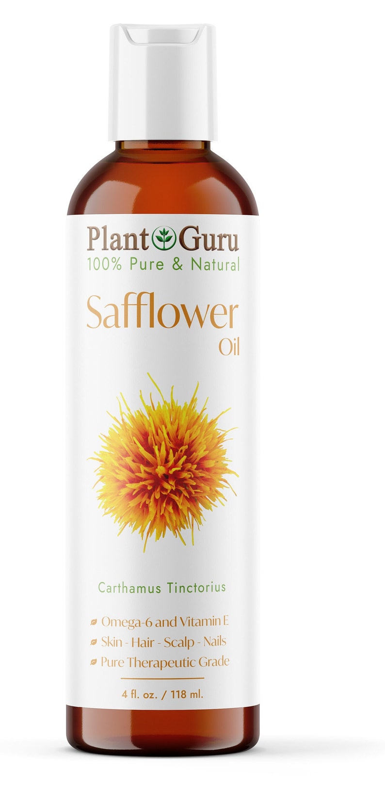 Safflower Oil Cold Pressed HIGH OLEIC 100% Pure Natural Carrier image 4