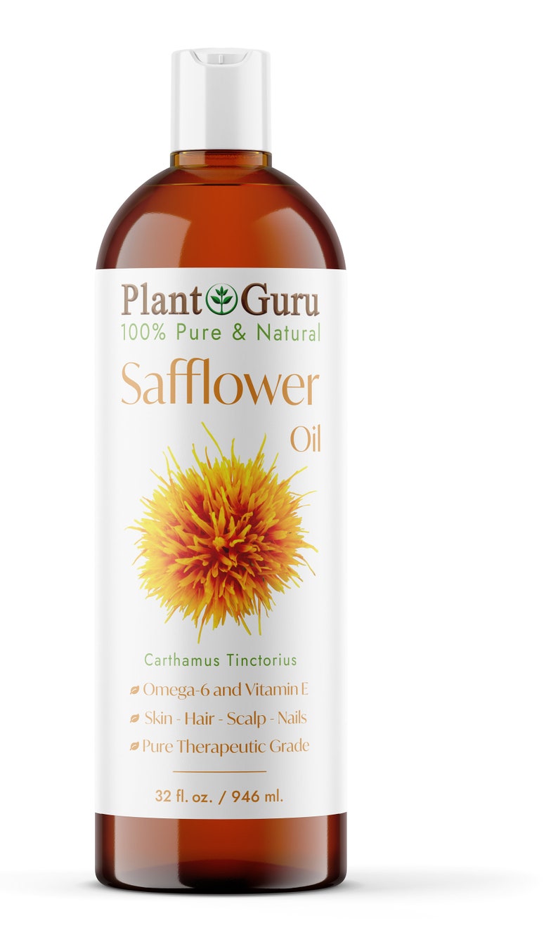 Safflower Oil Cold Pressed HIGH OLEIC 100% Pure Natural Carrier image 9