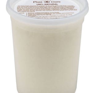 May include: A white plastic container with a white lid. The label on the container reads "Coconut Oil Extra Virgin Plant Guru 100% NATURAL". The label also includes a small green leaf icon and the text "Our Extra Virgin Coconut Oil is known for its many uses in the food, cosmetic and nutritional supplement industries. Our Extra Virgin Coconut Oil is straight from the meat of the Coconut. NON-GMO. Rich in Medium-Chain Triglycerides (MCTs) are a unique form of fatty acids that are used by the body to increase energy and have been shown to be beneficial in helping to maintain a healthy weight, increase stamina and promote healthy metabolism of nutrients. Great as a daily moisturizer for skin and hair. This coconut oil is food grade and can be used for cooking and baking. Food Grade 1. Great for cooking and baking. Food Grade 2. Prevents wrinkles by keeping the skin healthy and moisturized. 3. Treats skin dryness and is refreshing and maintain its shine 4. Reduces protein loss in hair, allowing it to maintain its shine and health. Botanical Name: Cocos Nuc"