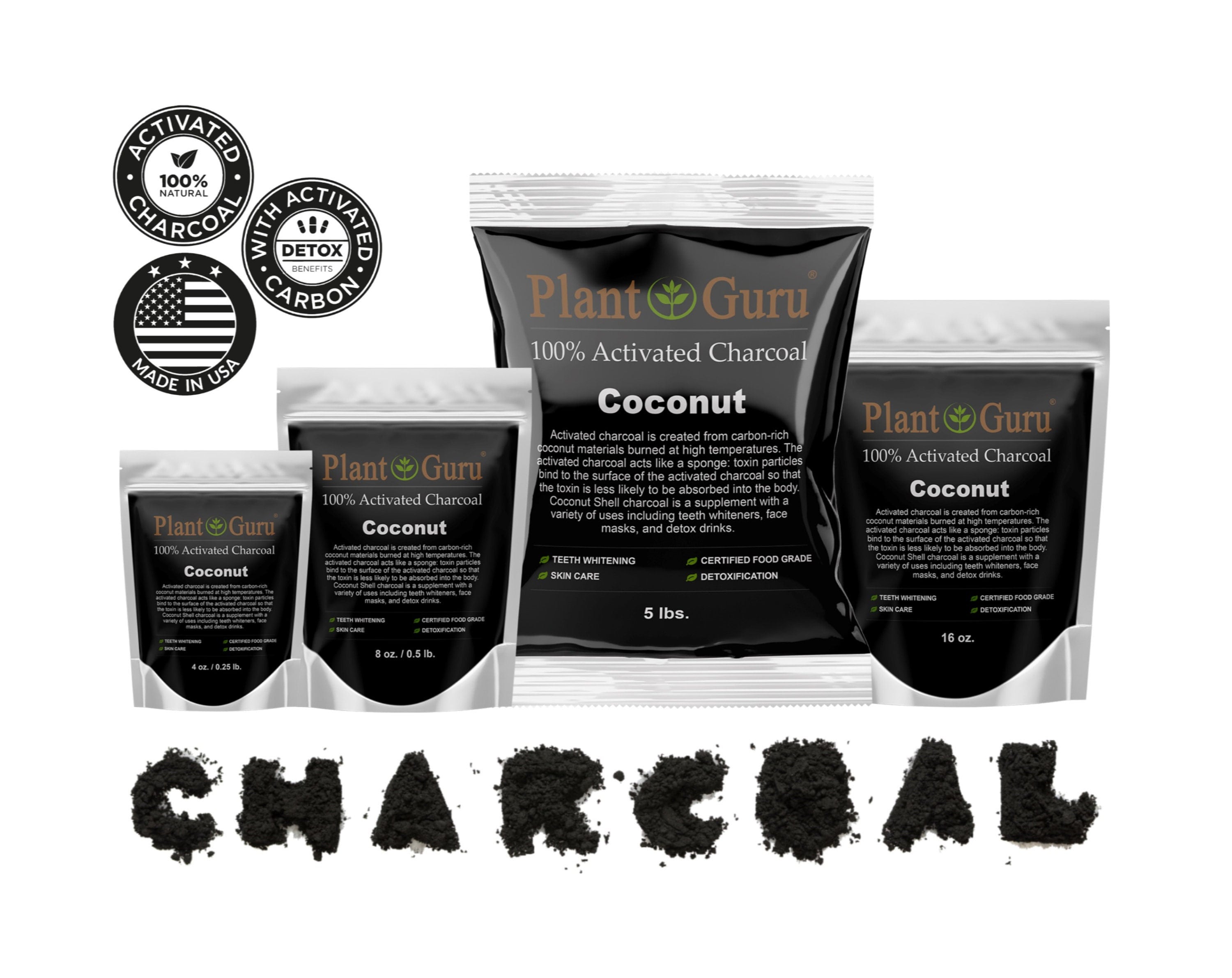 Activated Charcoal Powder 100% Pure Natural FOOD GRADE Coconut Shell or Hardwood Great as a Teeth Whitening Toothpaste Bulk Wholesale