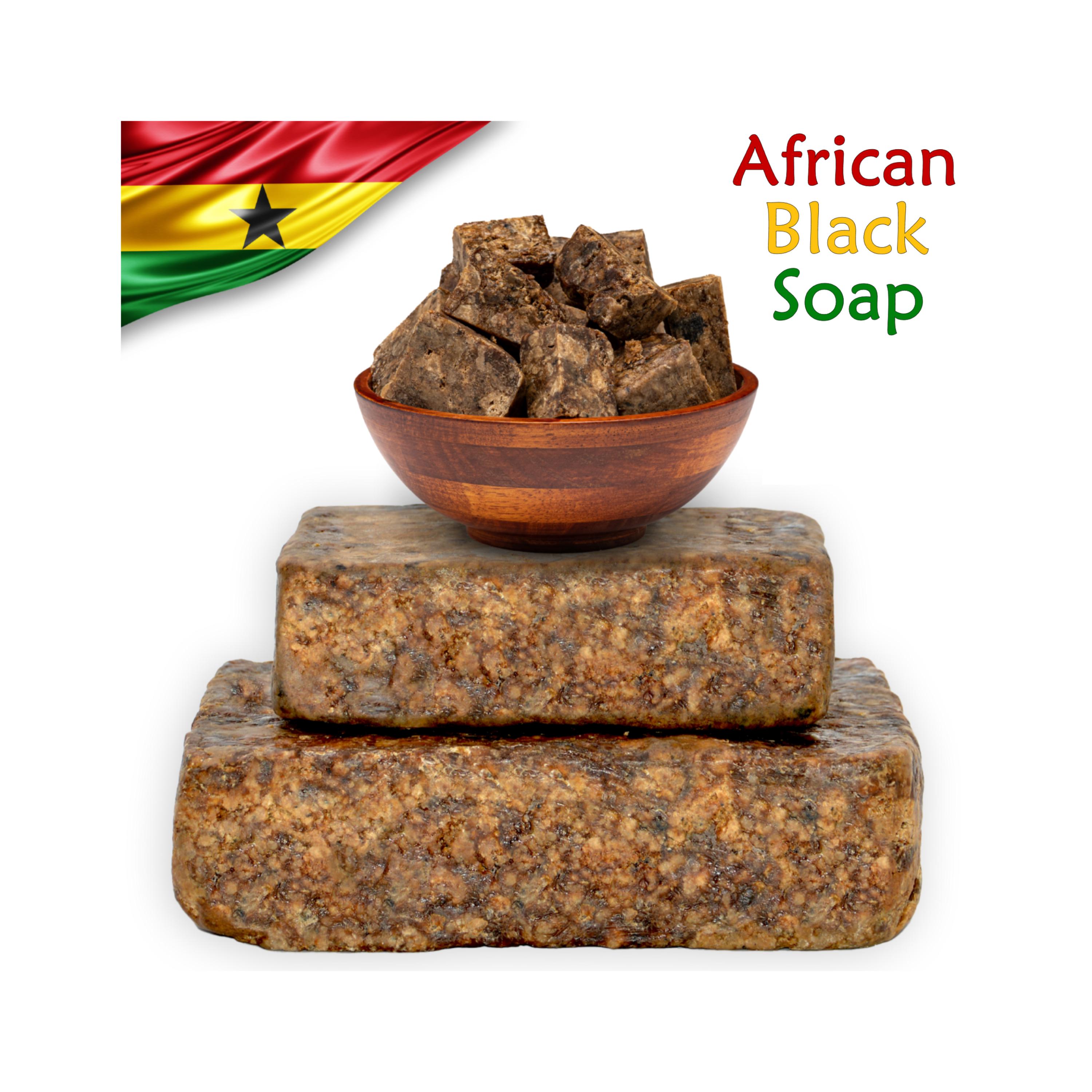 Raw African Black Soap Bar 10 lbs. Bulk Wholesale 100% Pure Natural Organic Unrefined From Ghana, For Skin, Body and Face.