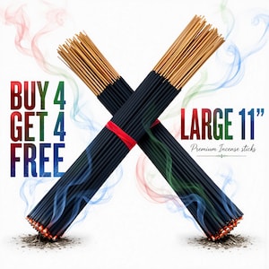 100 Incense Sticks 11" Handmade Hand Dipped Bulk Variety Mix & Match Wholesale Buy 4 Get 4 Free