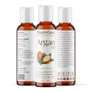 Argan Oil Morocco 100% Pure Natural Cold Pressed Unrefined Virgin For Hair, Skin image 3