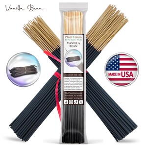 VANILLA BEAN Incense Sticks 11" Handmade Hand Dipped Bulk Wholesale
