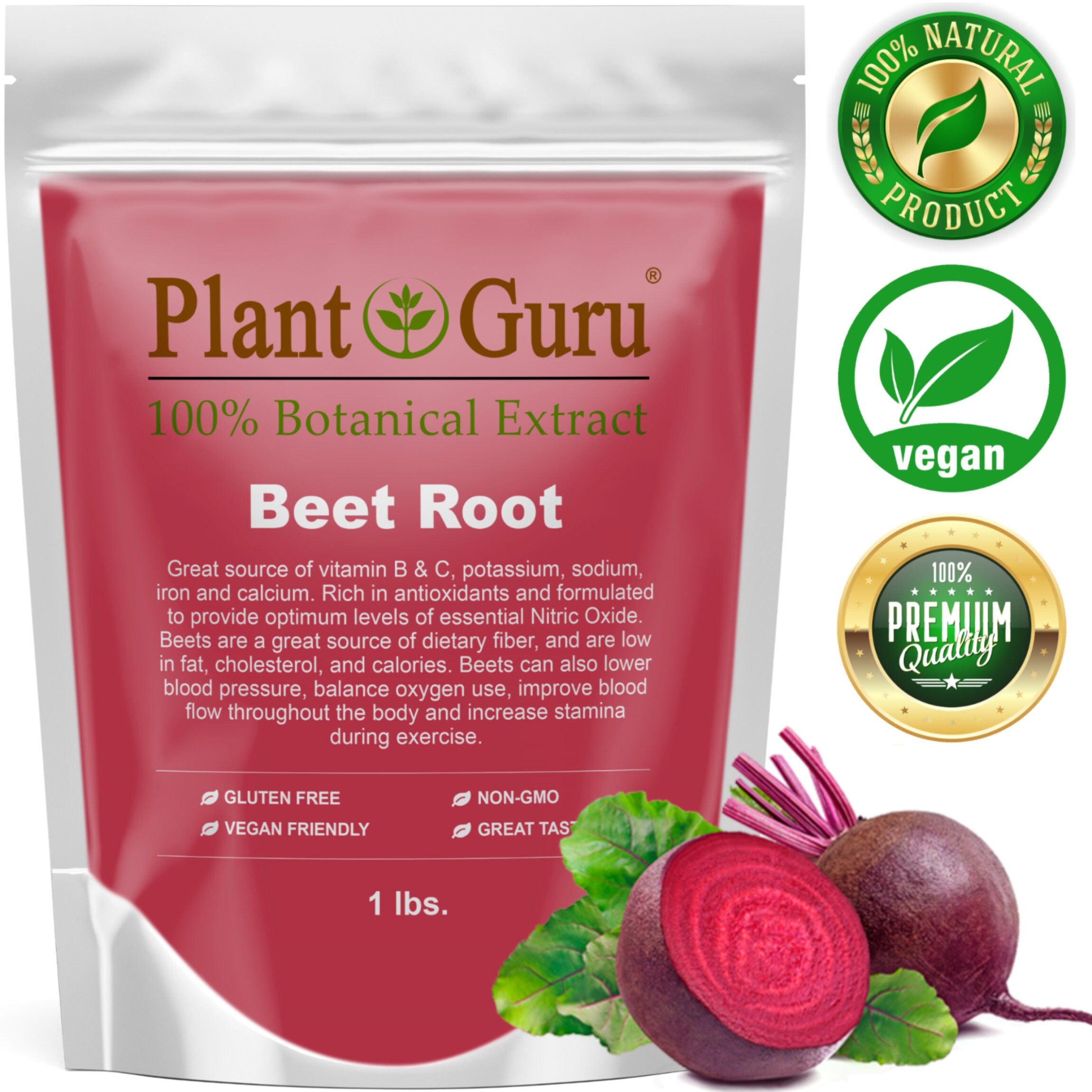 Iyasa Holistics Organic BeetRoot Powder, Plant Based, Vegan, Gluten free  Superfood, Boost Energy Blood Circulation. Natural food color 16 oz, 453 gm  