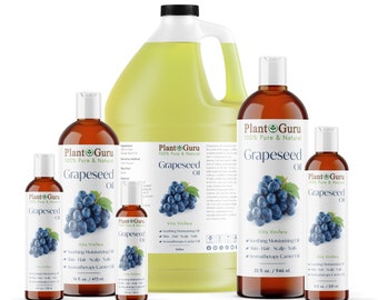 Grapeseed Oil Cold Pressed 100% Pure Natural Carrier For Skin Face Hair Massage