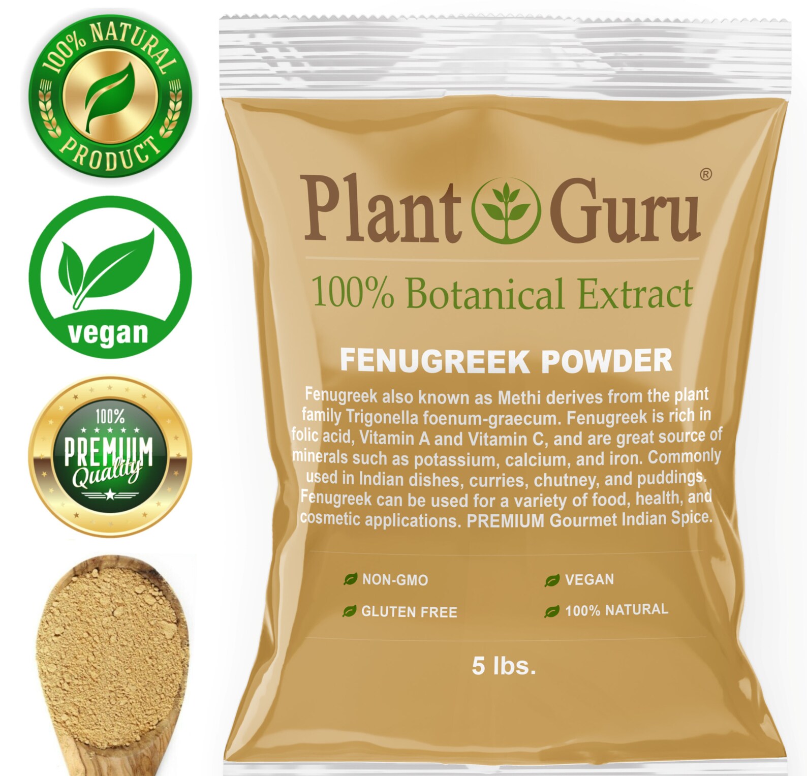 Fenugreek Seed Powder Nongmo Organic Trigonella Foenum Etsy