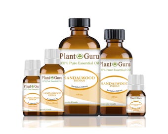 Sandalwood (East Indian Mysore) Essential Oil 100% Pure Natural Therapeutic Grade, Santalum Album, Bulk For Skin, Soap, Candle and Diffuser
