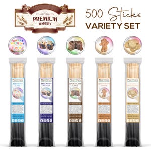 BAKERY Incense Sticks 11&quot; Variety Pack 500 Bulk Wholesale Set Hand Dipped.