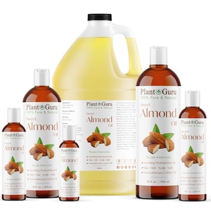 Sweet Almond Oil 100% Pure Natural Carrier For Skin, Face, Hair Growth & Massage