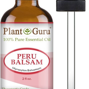 Peru Balsam Essential Oil 100% Pure Natural Therapeutic Grade, Myroxylon Balsamum, Bulk Wholesale For Skin, Soap, Candle and Diffuser 2 oz. Bulk