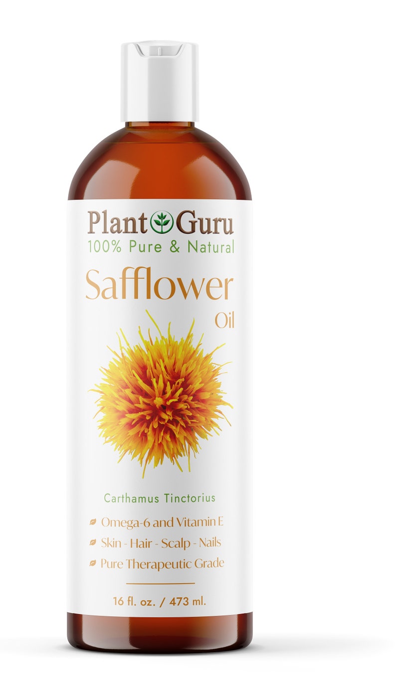 Safflower Oil Cold Pressed HIGH OLEIC 100% Pure Natural Carrier image 8