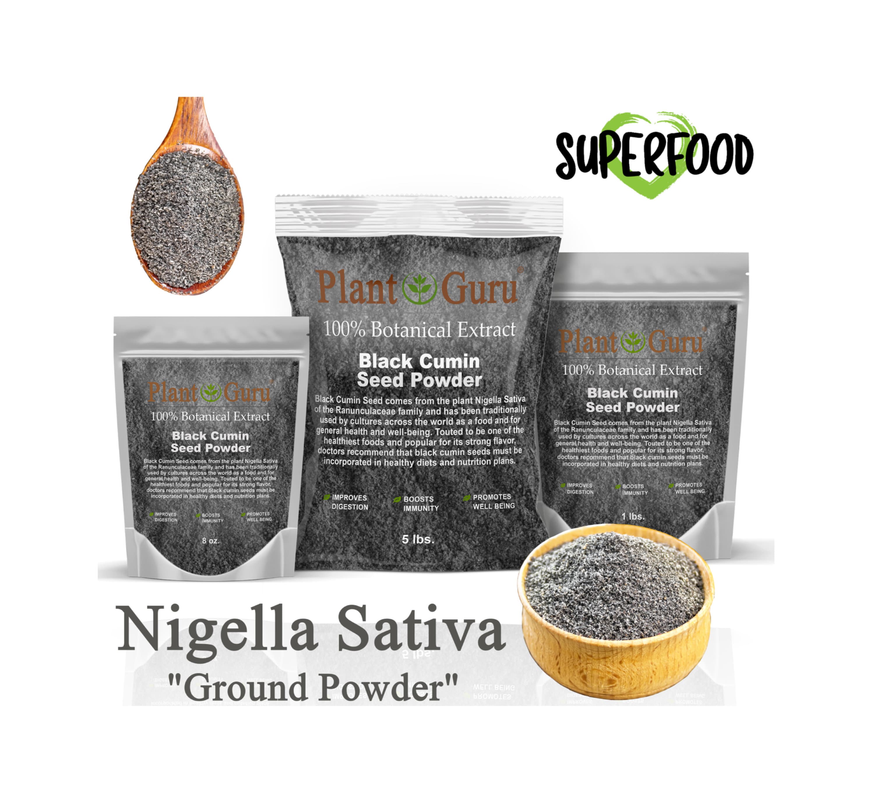 Ground Black Cumin Seed Powder NIGELLA SATIVA Whole Herb 100 Etsy